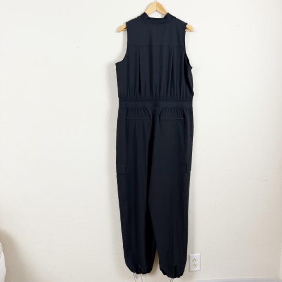 Athleta Brooklyn Black Utility Jumpsuit Size 16 - Picture 5 of 6